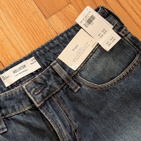Hollister Blue Straight Leg Jeans Classic Denim - Picture 3 of 5